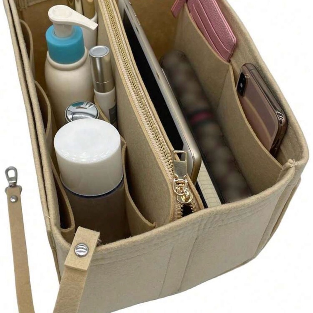 #37. Organizer Felt  Insert - Beige/Tan 12.6L”x 6.7H” x 5.9D”